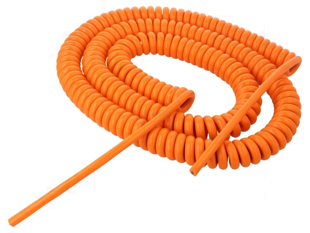 Leiding: spiraalvormig; H07BQ-F; 2x1,5mm2; niet-afgeschermd; PUR Leiding: spiraalvormig; H07BQ-F; 2x1,5mm2; niet-afgeschermd; PUR